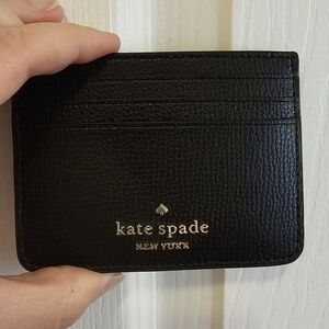 Kate Spade EUC Black Leather Card Holder